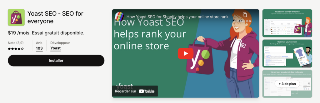 capture ecran de l'applicationyoast seo, l'indispensable pour travailler son seo